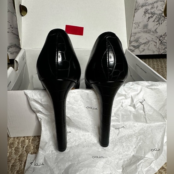Aldo platform faux reptile leather heels - Picture 4 of 6